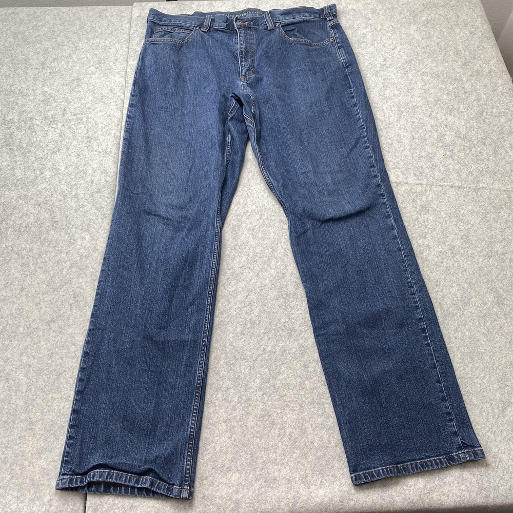 Duluth Flex Weekender Jeans Mens 38x34 (36x32) Blue Relaxed Straight Denim